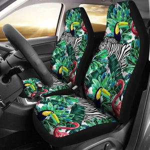 Hawaii Flamingo Zebra Toucan Tropical Car Seat Covers 201010 - YourCarButBetter