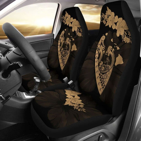 Hawaii Hibiscus Banzai Surfing Car Seat Cover Gold - 232125 - YourCarButBetter
