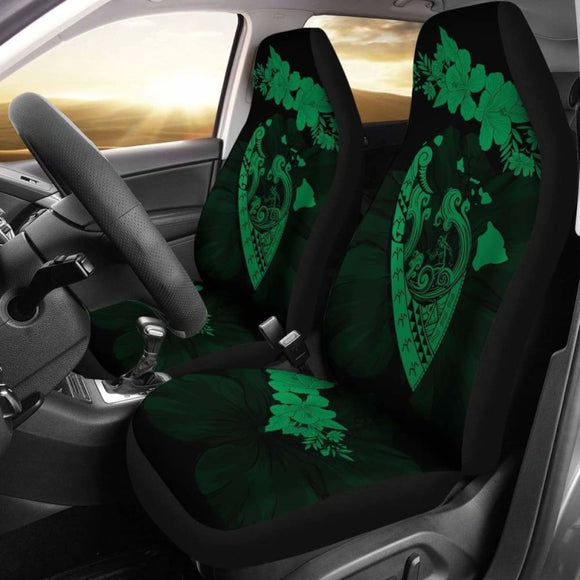 Hawaii Hibiscus Banzai Surfing Car Seat Cover Green - 232125 - YourCarButBetter