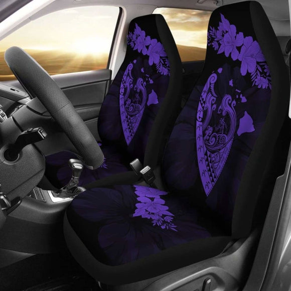 Hawaii Hibiscus Banzai Surfing Car Seat Cover Purple - 232125 - YourCarButBetter