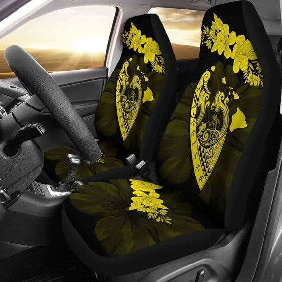 Hawaii Hibiscus Banzai Surfing Car Seat Cover Yellow - 232125 - YourCarButBetter