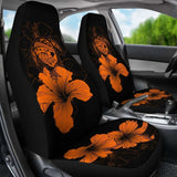 Hawaii Hibiscus Car Seat Cover - Turtle Map - Traffic Orange - New 091114 - YourCarButBetter