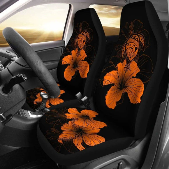 Hawaii Hibiscus Car Seat Cover - Turtle Map - Traffic Orange - New 091114 - YourCarButBetter