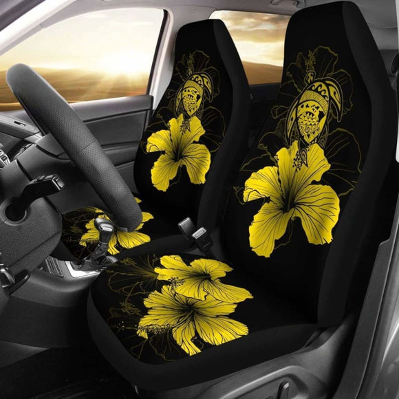 Hawaii Hibiscus Car Seat Cover - Turtle Map - Yellow - New 091114 - YourCarButBetter