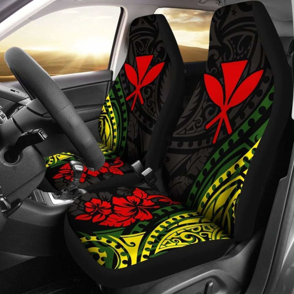 Hawaii Hibiscus Kanaka Maoli Tribal Tattoo Car Seat Covers 232125 - YourCarButBetter