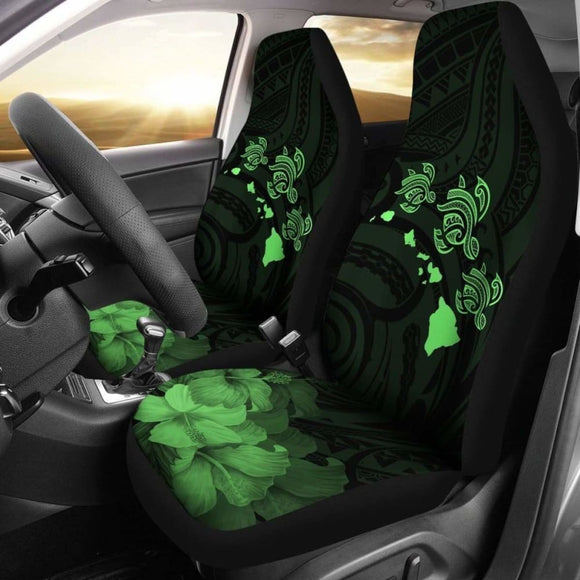 Hawaii Hibiscus Map Polynesian Ancient Green Turtle Car Set Covers - New - Awesome 091114 - YourCarButBetter