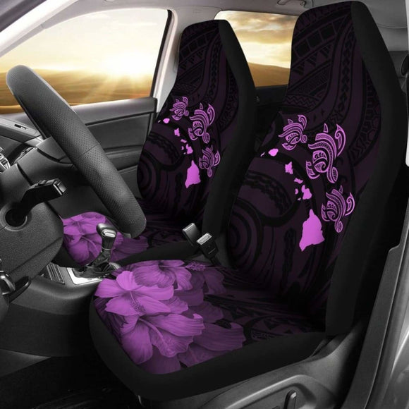 Hawaii Hibiscus Map Polynesian Ancient Pink Turtle Car Set Covers - New - Awesome 091114 - YourCarButBetter