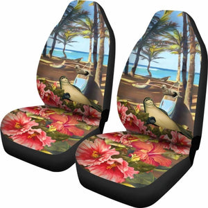 Hawaii Hibiscus Monk Seal Car Seat Covers - 232125 - YourCarButBetter