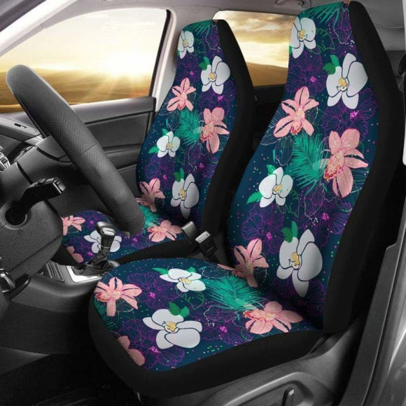 Hawaii Hibiscus Palm Leaf Car Seat Covers 232125 - YourCarButBetter