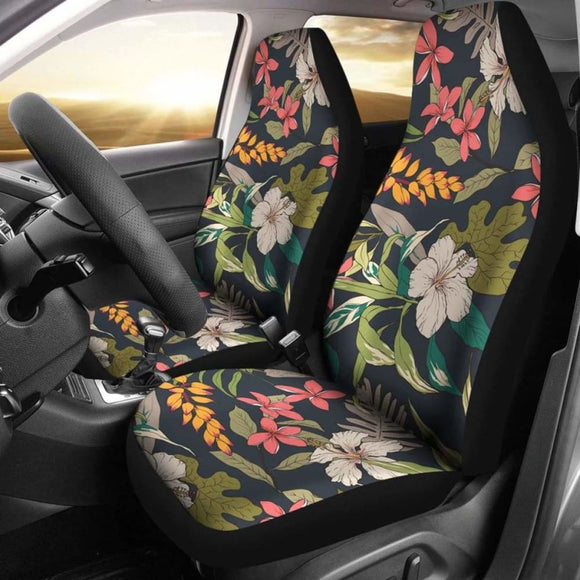 Hawaii Hibiscus Pattern Car Seat Covers 05 - 232125 - YourCarButBetter