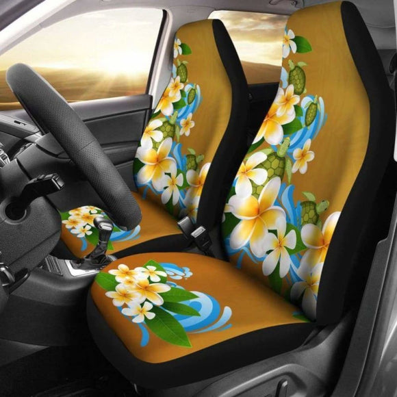 Hawaii Honu Turtle Plumeria Car Seat Covers Awesome 091114 - YourCarButBetter
