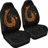 Hawaii Hook Map Orange Polynesian Car Seat Covers Amazing 105905 - YourCarButBetter
