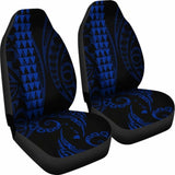 Hawaii Kakau Blue Polynesian Car Seat Covers Amazing 105905 - YourCarButBetter