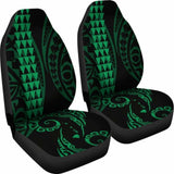 Hawaii Kakau Green Polynesian Car Seat Covers Amazing 105905 - YourCarButBetter