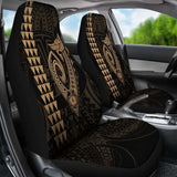 Hawaii Kakau Makau Fish Hook Polynesian Car Seat Covers - Gold 105905 - YourCarButBetter