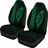 Hawaii Kakau Makau Fish Hook Polynesian Car Seat Covers - Green 105905 - YourCarButBetter
