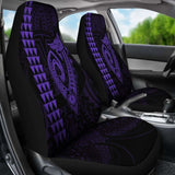 Hawaii Kakau Makau Fish Hook Polynesian Car Seat Covers - Purple 105905 - YourCarButBetter