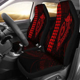 Hawaii Kakau Makau Fish Hook Polynesian Car Seat Covers - Red 105905 - YourCarButBetter
