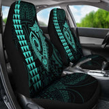 Hawaii Kakau Makau Fish Hook Polynesian Car Seat Covers - Turquoise 105905 - YourCarButBetter