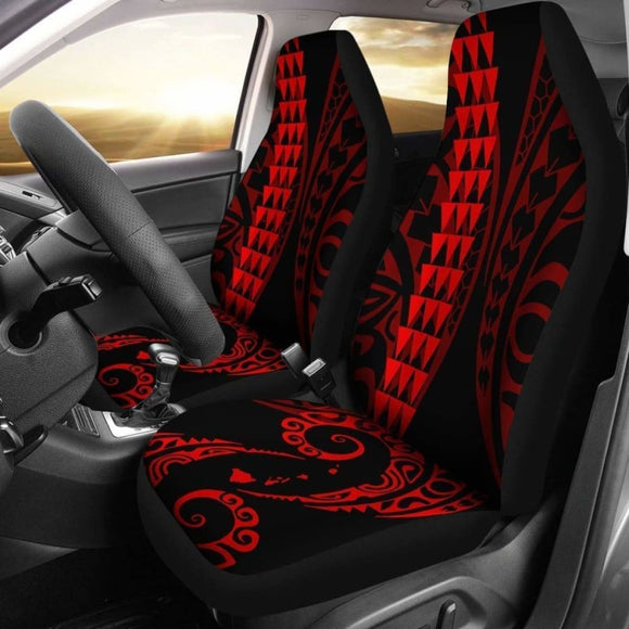Hawaii Kakau Red Polynesian Car Seat Covers Amazing 105905 - YourCarButBetter
