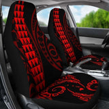 Hawaii Kakau Red Polynesian Car Seat Covers Amazing 105905 - YourCarButBetter