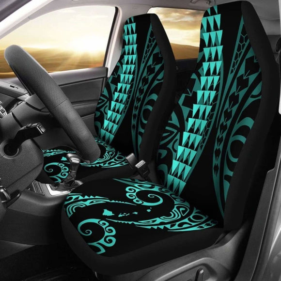 Hawaii Kakau Turquoise Polynesian Car Seat Covers Amazing 105905 - YourCarButBetter