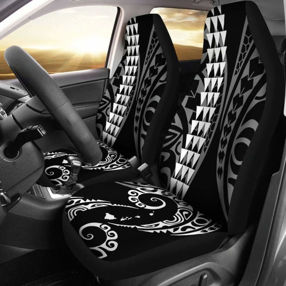 Hawaii Kakau White Polynesian Car Seat Covers Amazing 105905 - YourCarButBetter