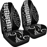 Hawaii Kakau White Polynesian Car Seat Covers Amazing 105905 - YourCarButBetter