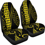 Hawaii Kakau Yellow Polynesian Car Seat Covers Amazing 105905 - YourCarButBetter