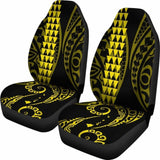 Hawaii Kakau Yellow Polynesian Car Seat Covers Amazing 105905 - YourCarButBetter