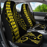 Hawaii Kakau Yellow Polynesian Car Seat Covers Amazing 105905 - YourCarButBetter