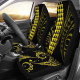 Hawaii Kakau Yellow Polynesian Car Seat Covers Amazing 105905 - YourCarButBetter