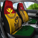 Hawaii Kanaka Flag Polynesian Car Seat Covers 105905 - YourCarButBetter