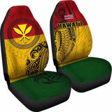 Hawaii Kanaka Flag Polynesian Car Seat Covers 105905 - YourCarButBetter