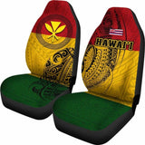 Hawaii Kanaka Flag Polynesian Car Seat Covers 105905 - YourCarButBetter