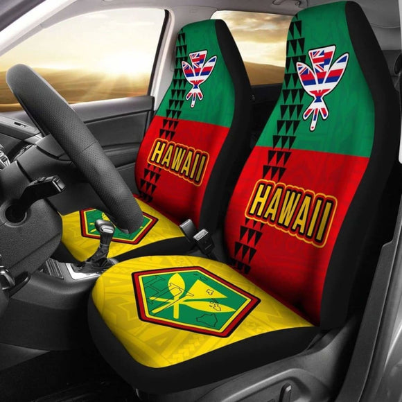 Hawaii Kanaka Flag Polynesian Car Seat Covers Amazing 105905 - YourCarButBetter