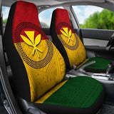 Hawaii Kanaka Flag Polynesian Car Seat Covers Ver 1.0 105905 - YourCarButBetter