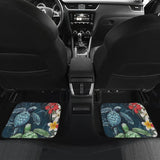 Hawaii Kanaka Maoli Amazing Sea Turtle Hibiscus Car Floor Mats 213005 - YourCarButBetter