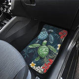 Hawaii Kanaka Maoli Amazing Sea Turtle Hibiscus Car Floor Mats 213005 - YourCarButBetter