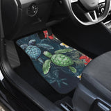 Hawaii Kanaka Maoli Amazing Sea Turtle Hibiscus Car Floor Mats 213005 - YourCarButBetter