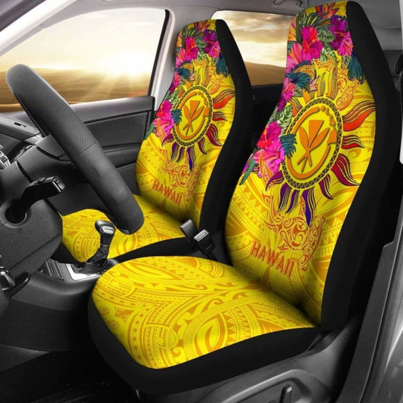 Hawaii Kanaka Maoli Car Seat Covers - Hibiscus Flowers & Patterns - 232125 - YourCarButBetter