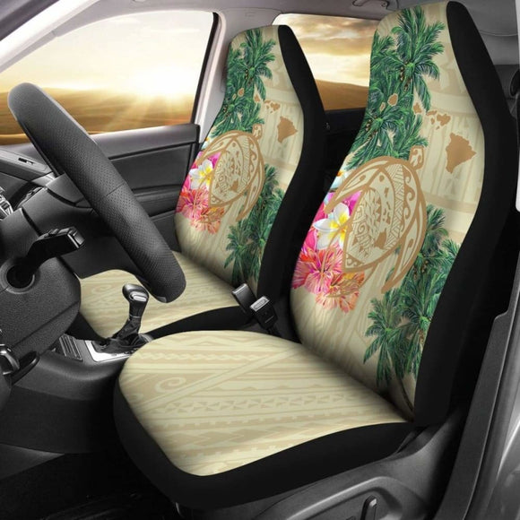 Hawaii Kanaka Maoli Polynesian Flowers Turtle Car Seat Covers - New - 091114 - YourCarButBetter