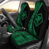 Hawaii Kanaka Polynesian Car Seat Covers - Circle Style Green - Amazing 105905 - YourCarButBetter
