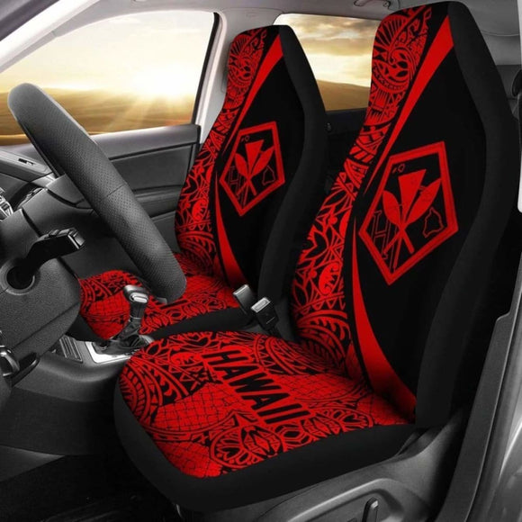 Hawaii Kanaka Polynesian Car Seat Covers - Circle Style Red - Amazing 105905 - YourCarButBetter