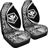 Hawaii Kanaka Polynesian Car Seat Covers - Circle Style White - Amazing 105905 - YourCarButBetter