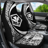 Hawaii Kanaka Polynesian Car Seat Covers - Circle Style White - Amazing 105905 - YourCarButBetter
