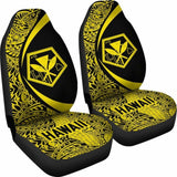 Hawaii Kanaka Polynesian Car Seat Covers - Circle Style Yellow - Amazing 105905 - YourCarButBetter