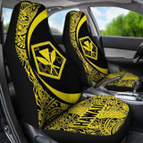 Hawaii Kanaka Polynesian Car Seat Covers - Circle Style Yellow - Amazing 105905 - YourCarButBetter