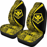 Hawaii Kanaka Polynesian Car Seat Covers - Circle Style Yellow - Amazing 105905 - YourCarButBetter