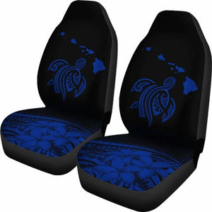 Hawaii Map Plumeria Polynesian Blue Turtle Car Set Covers - New - Awesome 091114 - YourCarButBetter